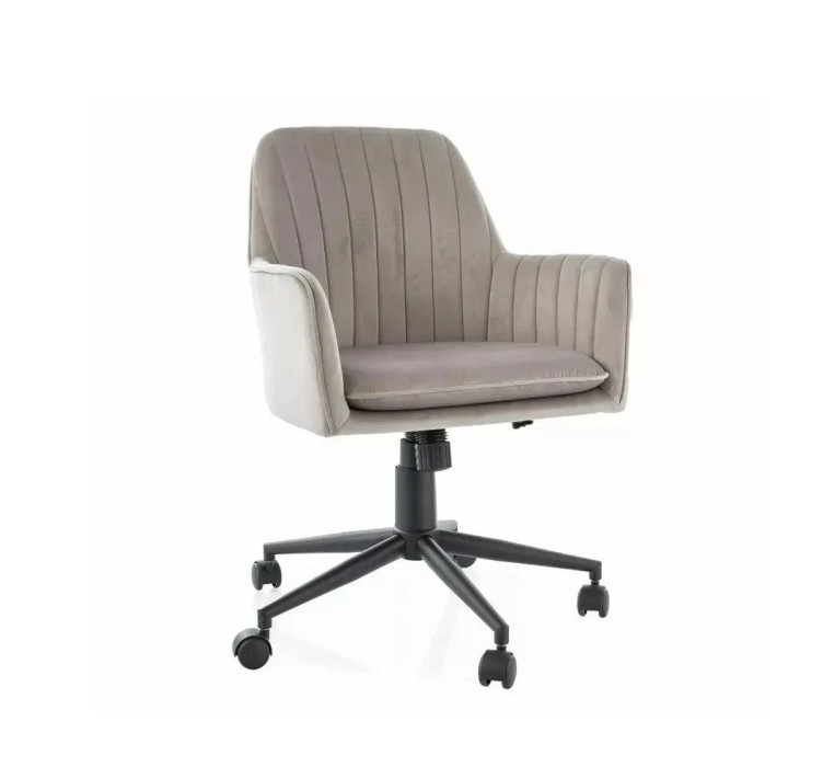 Крісло поворотне офісне Q-886 VELVET темно бежевий1